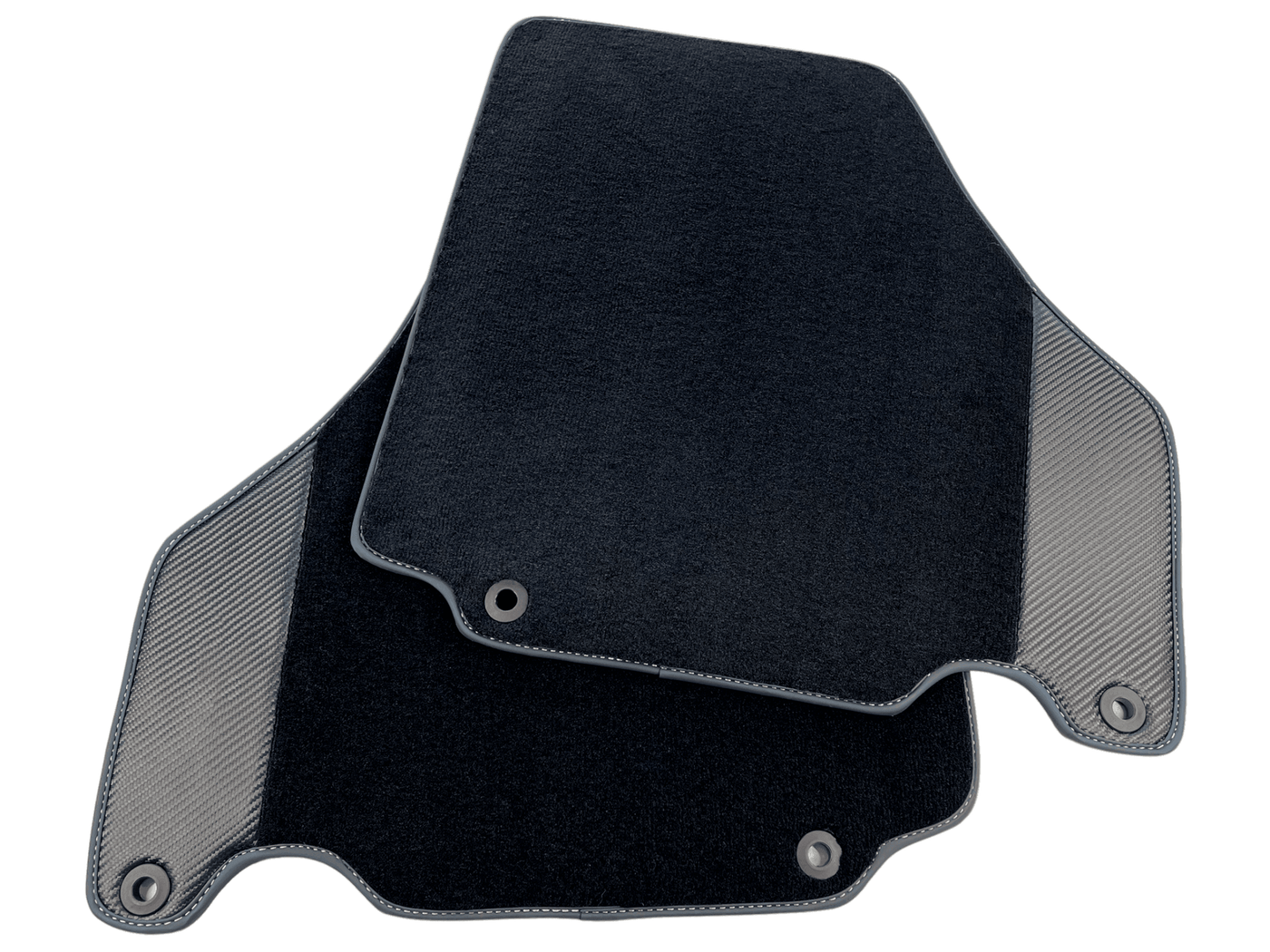 Floor Mats For Ferrari 360 Modena 1999-2005 Black With Carbon Fiber Leather - AutoWin