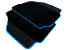 Floor Mats For Ferrari 488 Pista Spider (2019-2021) Alcantara Leather | Light Blue Trim - AutoWin