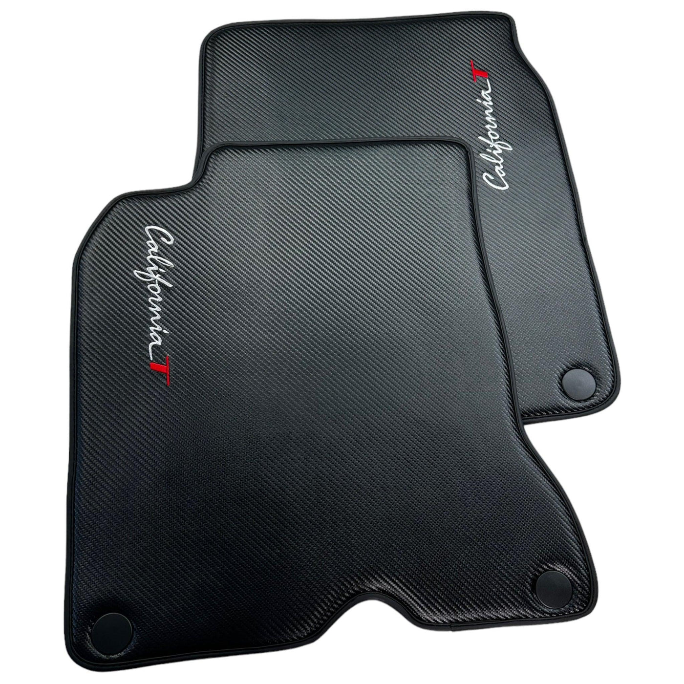 Floor Mats For Ferrari California T (2015-2018) Carbon Fiber Leather - AutoWin