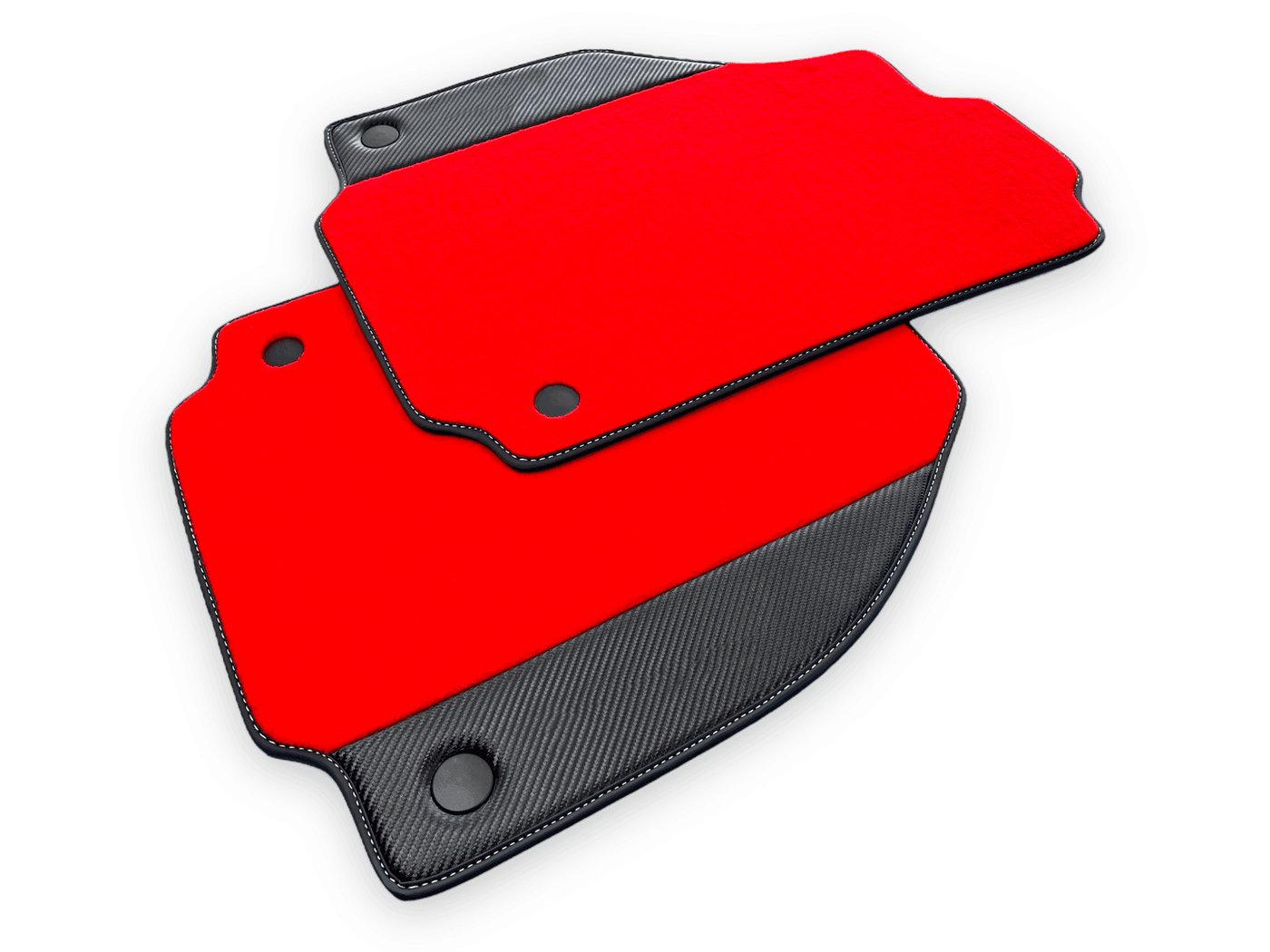 Floor Mats For Ferrari F8 Tributo 2019-2023 With Carbon Leather - AutoWin