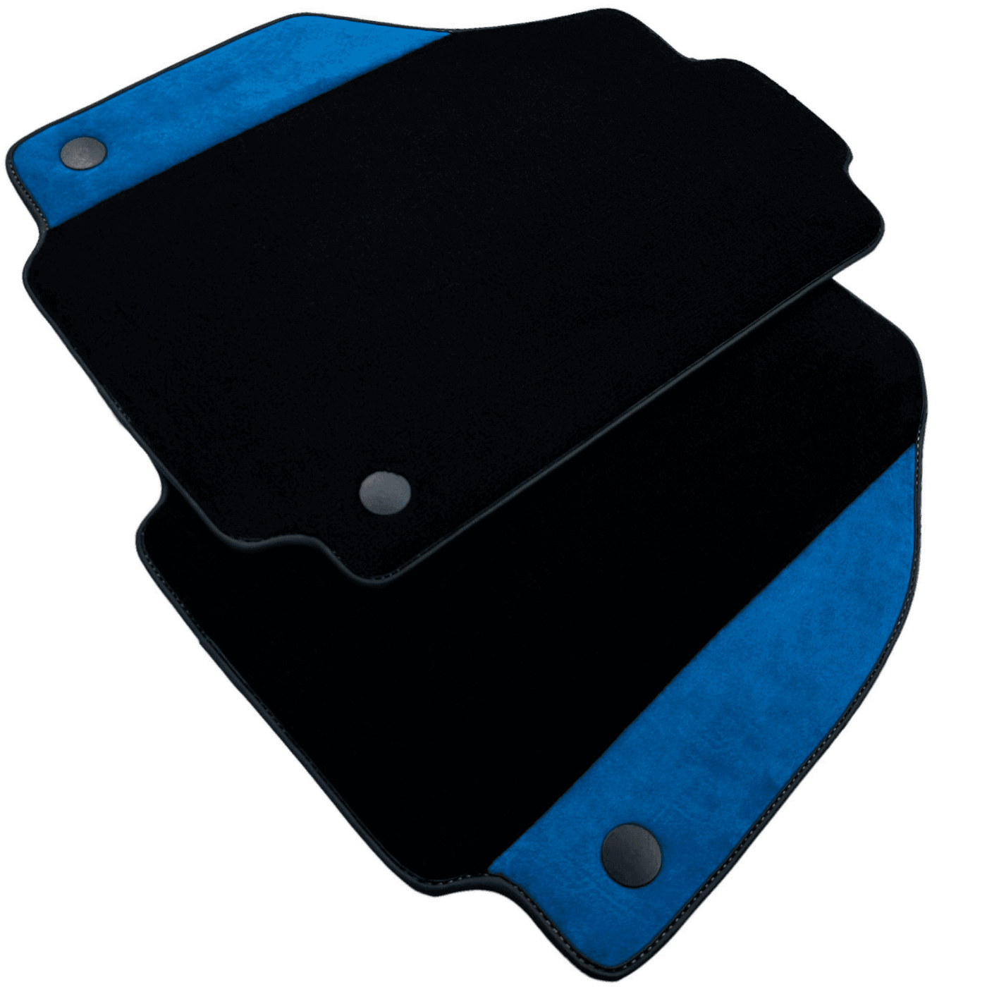 Floor Mats For Ferrari F8 Spider 2019-2023 With Blue Alcantara Leather - AutoWin