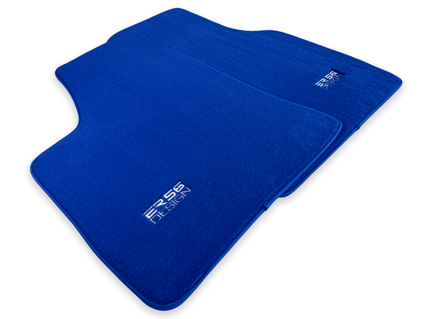 Floor Mats For Tesla Model X (7 Seats) Blue Tailored Carpets ER56 Design - AutoWin