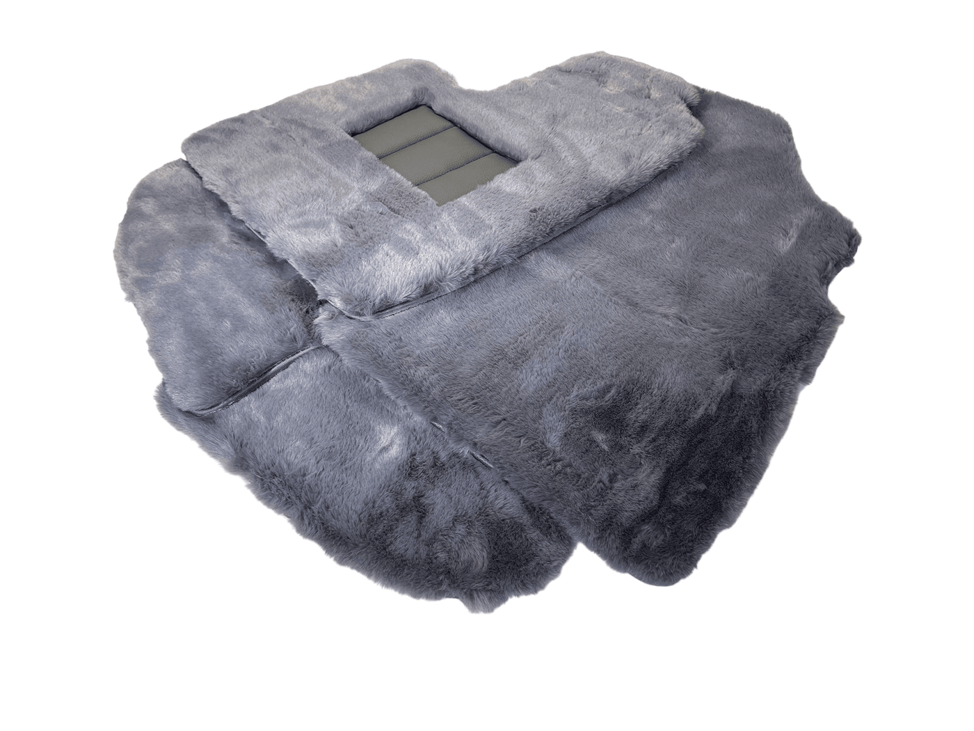 Gray Sheepskin Floor Mats For Bentley Continental GTC (2006–2011) Er56 Design - AutoWin