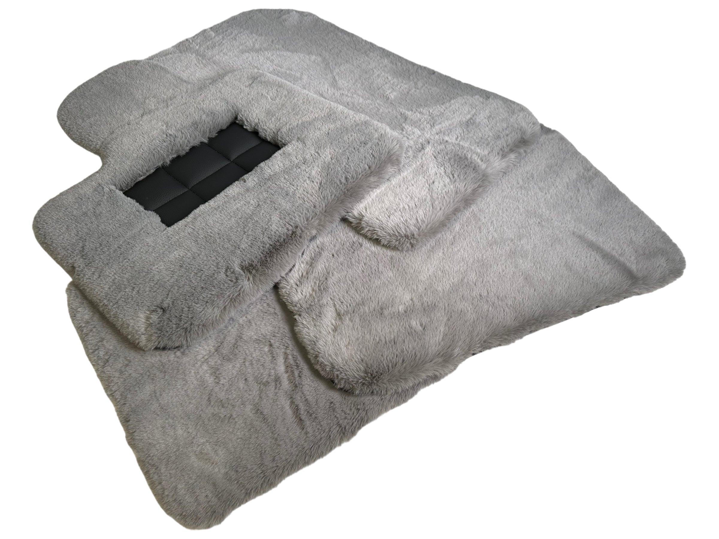 Gray Sheepskin Floor Mats For Rolls Royce Spectre (2023-2024) Er56 Design Brand - AutoWin