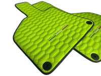Green Leather Floor Mats for Lamborghini Huracan - AutoWin