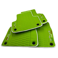Green Leather Floor Mats for Lamborghini Urus (2018-2024) ER56 Design - AutoWin