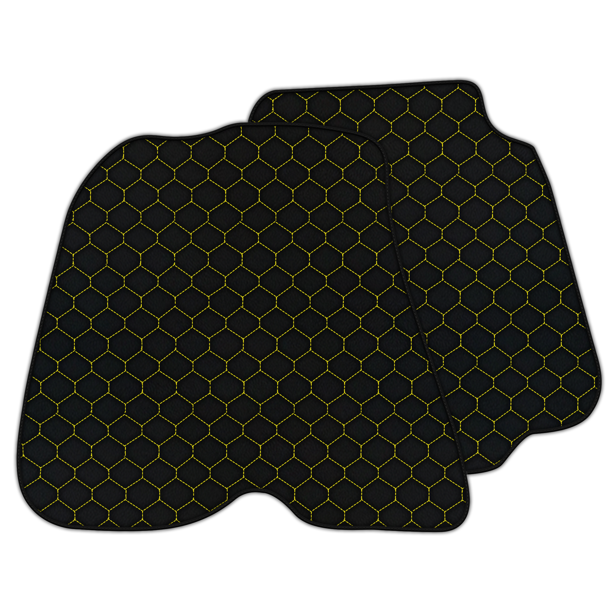 Customizable Leather Floor Mats with Hex Pattern for Ferrari F12 Berlinetta (2012-2022)