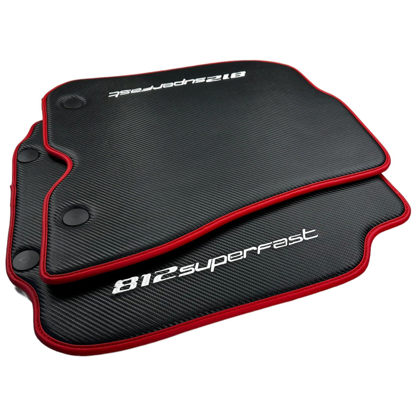 Carbon Fiber Leather Floor Mats For Ferrari 812 Superfast - AutoWin