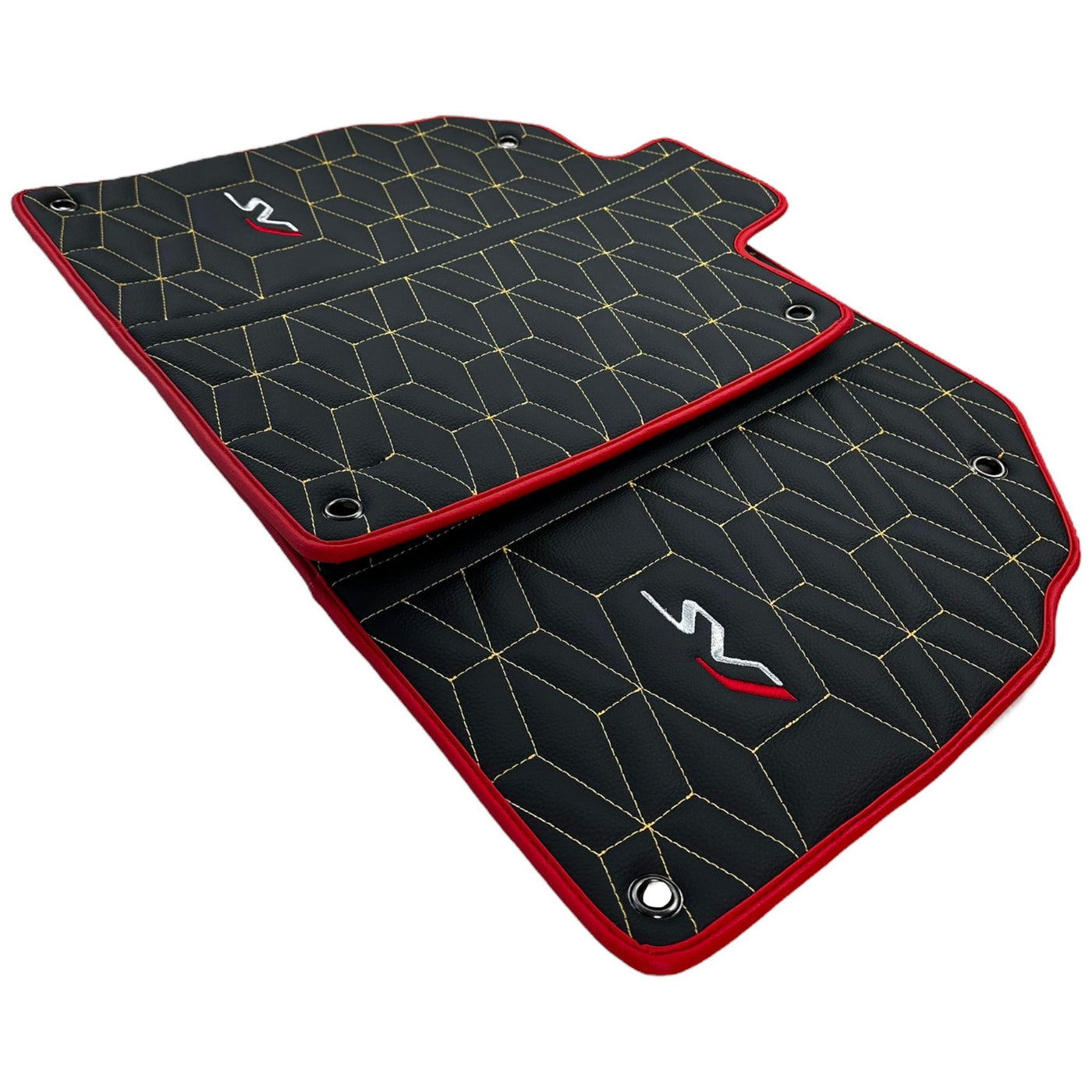 Leather Floor Mats for Lamborghini Aventador SVJ Limited Edition - AutoWin