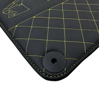 Leather Floor Mats for Lamborghini Huracan Yellow Sewing | ER56 Design - AutoWin