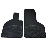 Leather Floor Mats for Lamborghini Huracan Yellow Sewing | ER56 Design - AutoWin