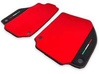 Floor Mats For Ferrari 458 Italia (2009-2015) Red Carpet And Alcantara Leather - AutoWin