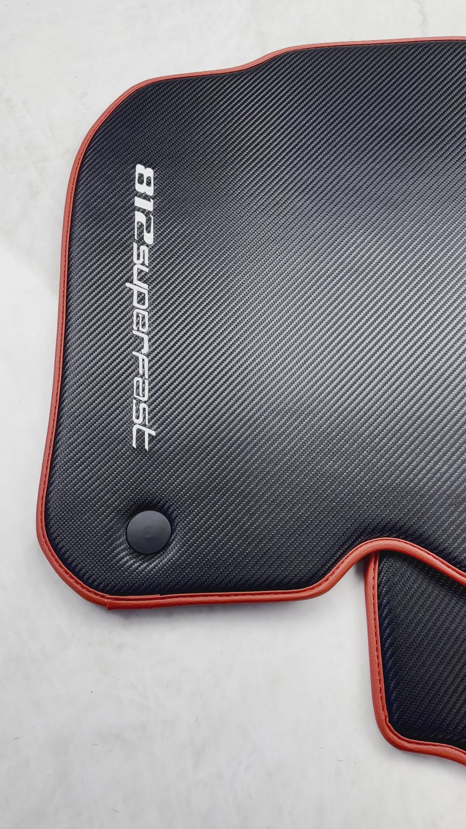 Carbon Fiber Leather Floor Mats For Ferrari 812 Superfast - AutoWin