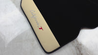 Black Floor Mats for Ferrari California T (2015–2018) Crema Nappa Leather