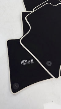 Black Floor Mats for Porsche Cayenne (2010-2018) ER56 Design