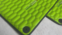 Tapetes de couro verde para Lamborghini Huracan