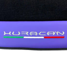 Purple Leather Black Floor Mats for Lamborghini Huracan | Black Trim - AutoWin