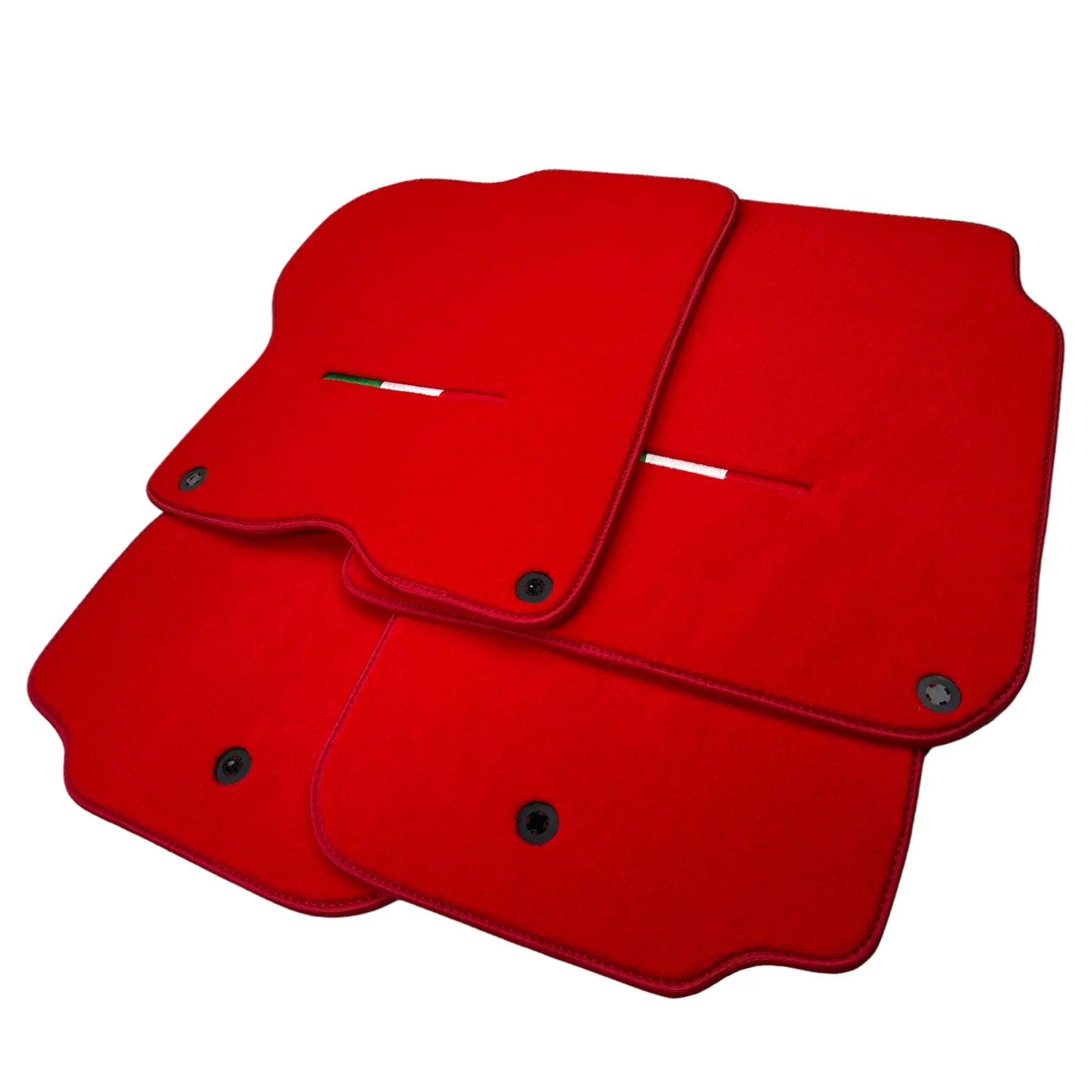 Red Floor Mats For Ferrari GTC4 Lusso (2016-2023) Italian Edition - AutoWin