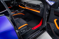 Capas de carro pretas personalizáveis para Lamborghini Urus com couro vermelho