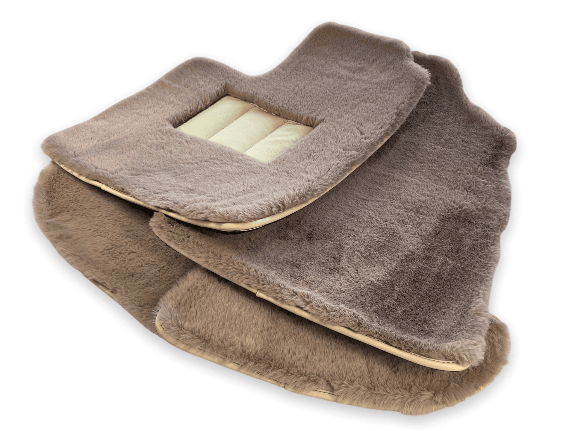 Sheepskin Floor Mats For Bentley Continental GTC (2006–2011) Er56 Design - AutoWin