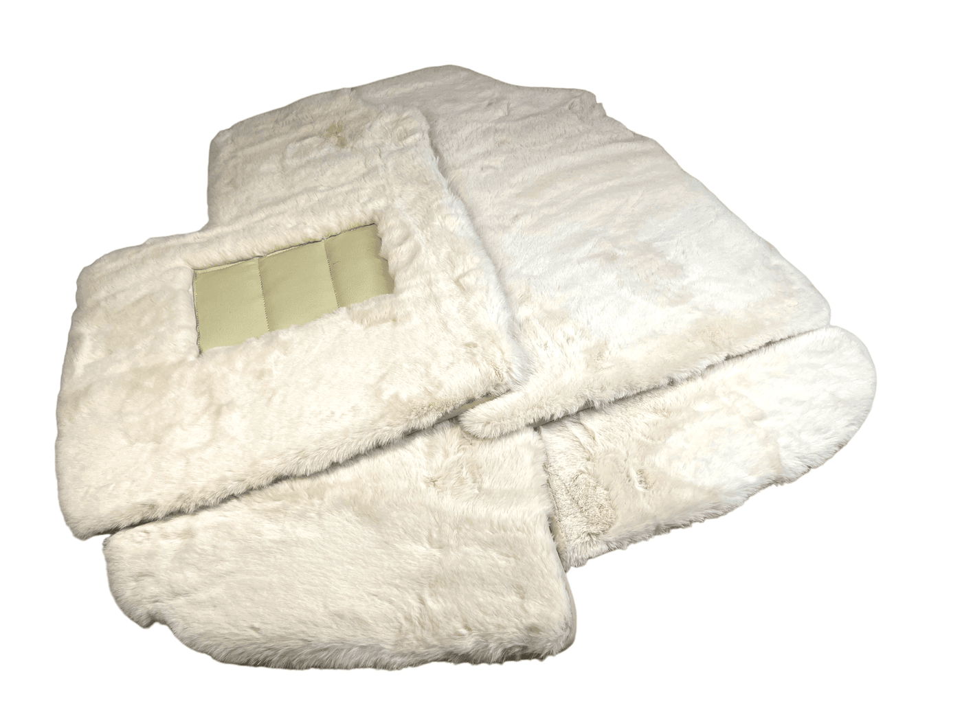 White Sheepskin Floor Mats For Bentley Continental GTC (2006–2011) Er56 Design - AutoWin