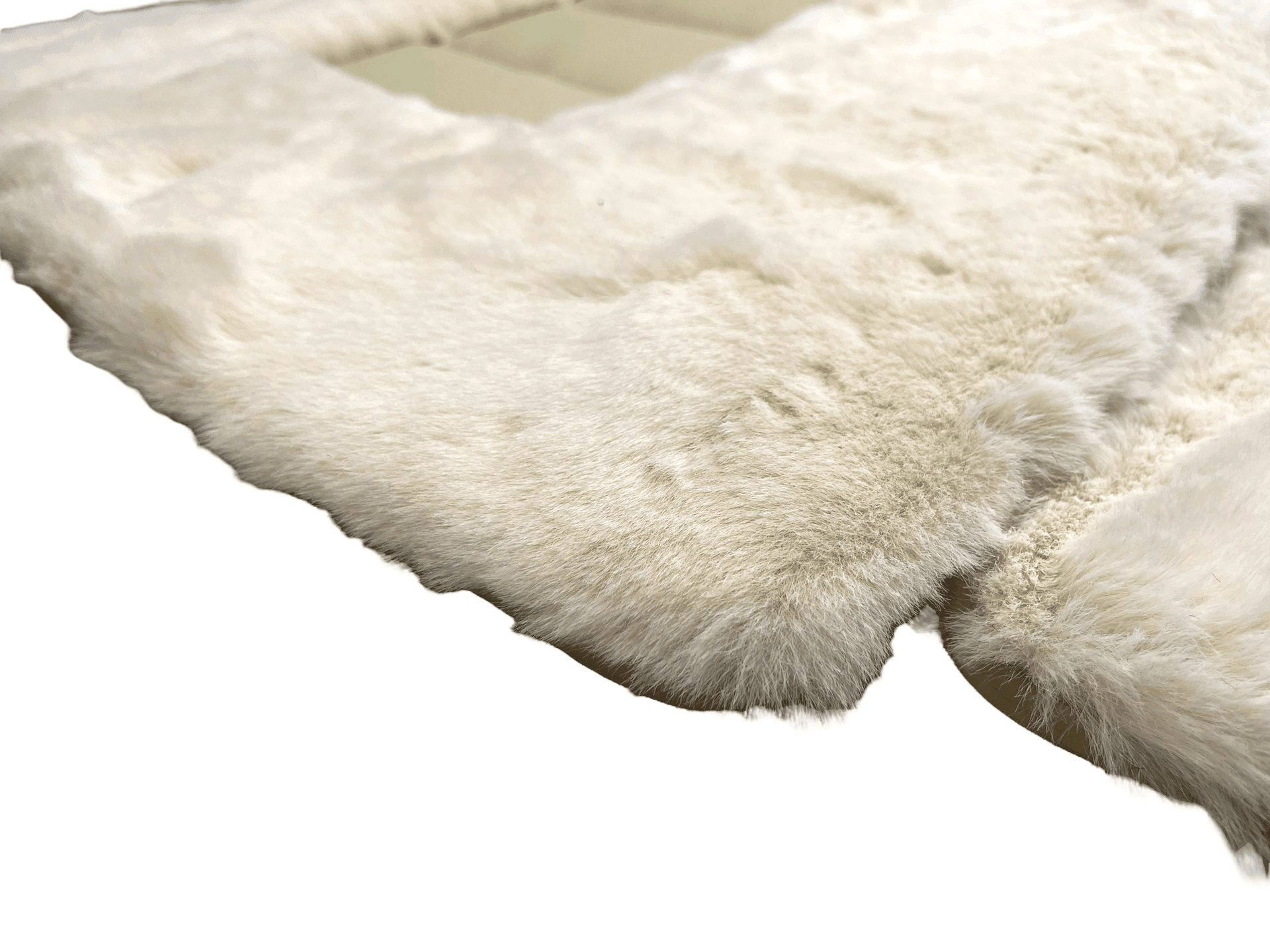 White Sheepskin Floor Mats For Bentley Continental GTC (2006–2011) Er56 Design - AutoWin