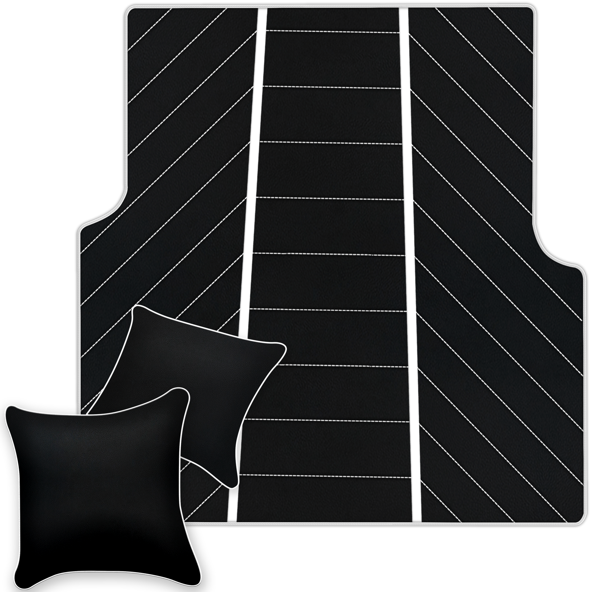 Luxury Black Leather Floor Mats for Rolls Royce Dawn 2016-2023
