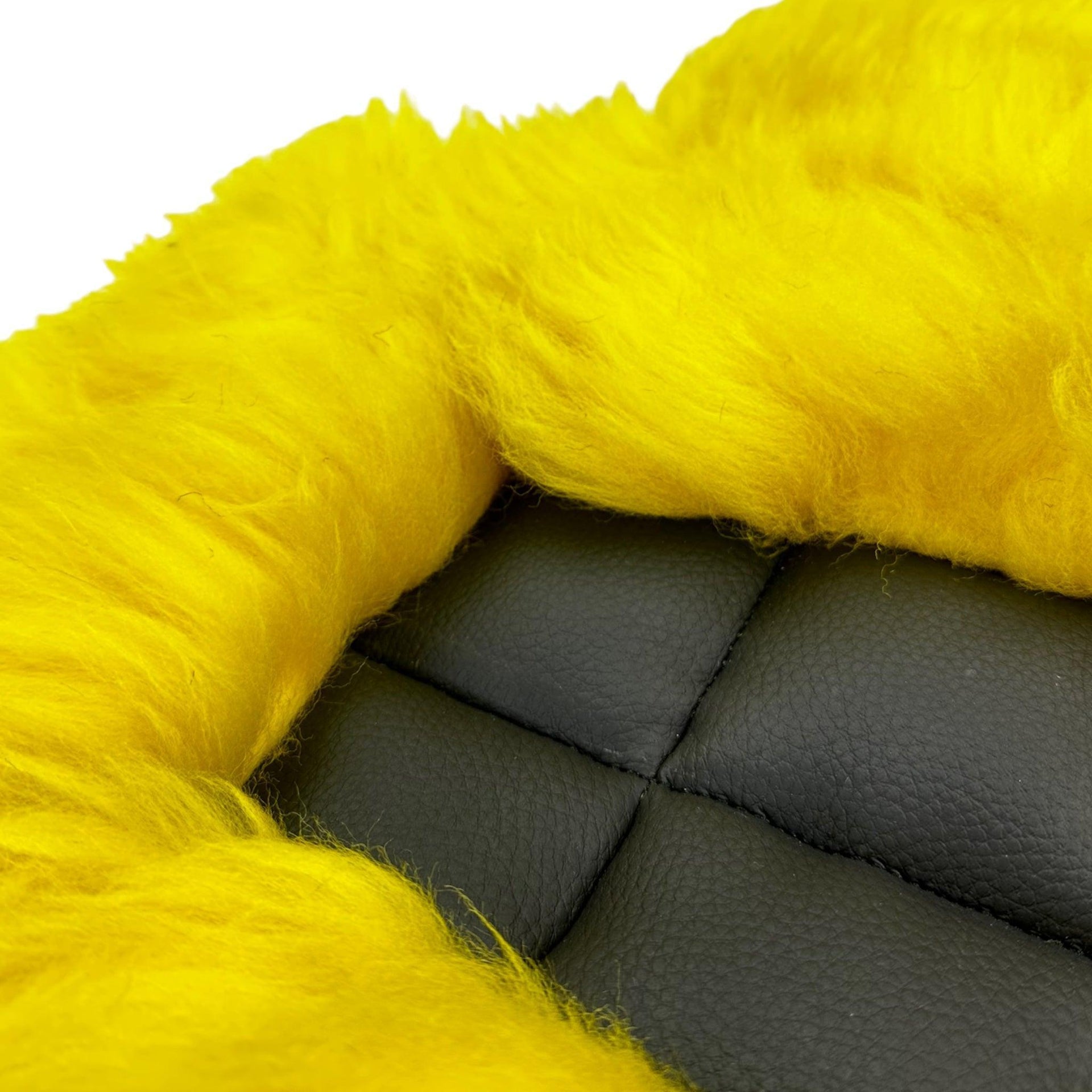 Yellow Sheepskin Floor Mats for Rolls Royce Phantom Drophead Coupe (2007-2016) ER56 Design Brand - AutoWin