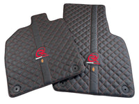 Black Leather Floor Mats for Audi R8 2015-2023 - AutoWin
