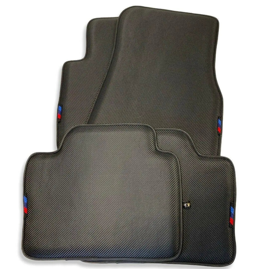 Floor Mats For BMW X4M Series F98 Autowin Brand Carbon Fiber Leather - AutoWin