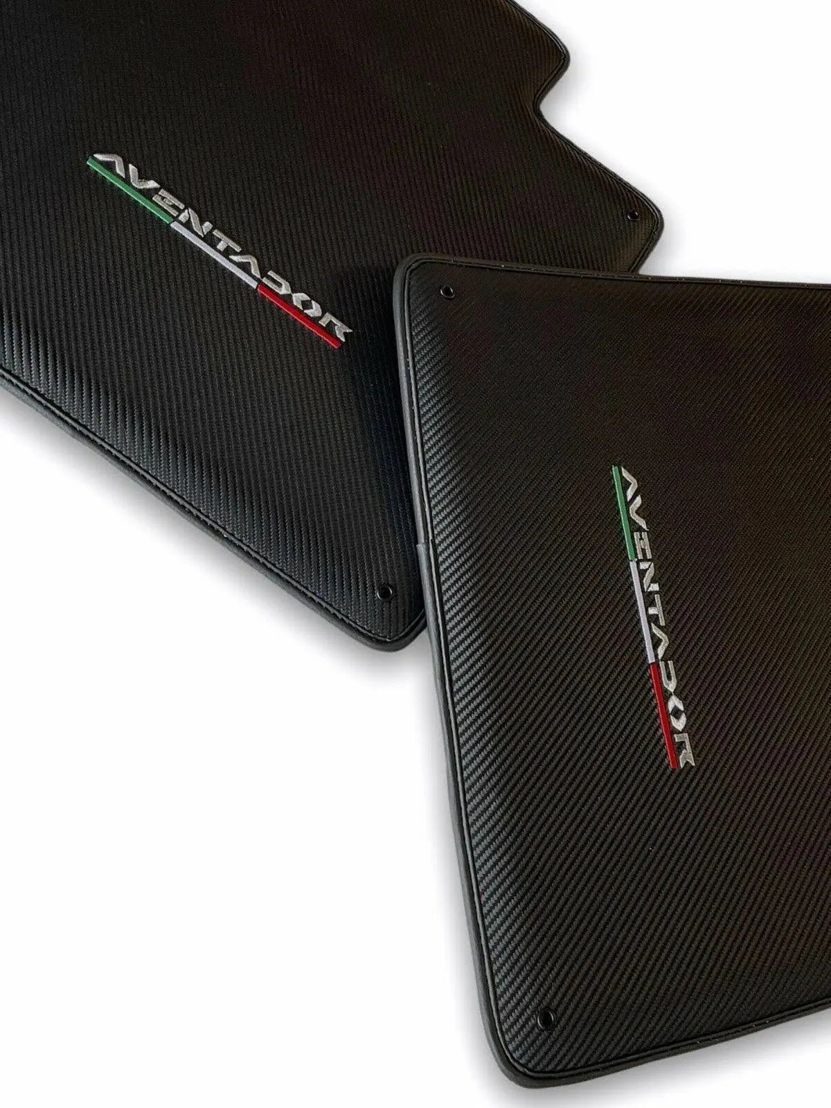 Floor Mats for Lamborghini Aventador Carbon Fiber Leather Limited Edition - AutoWin