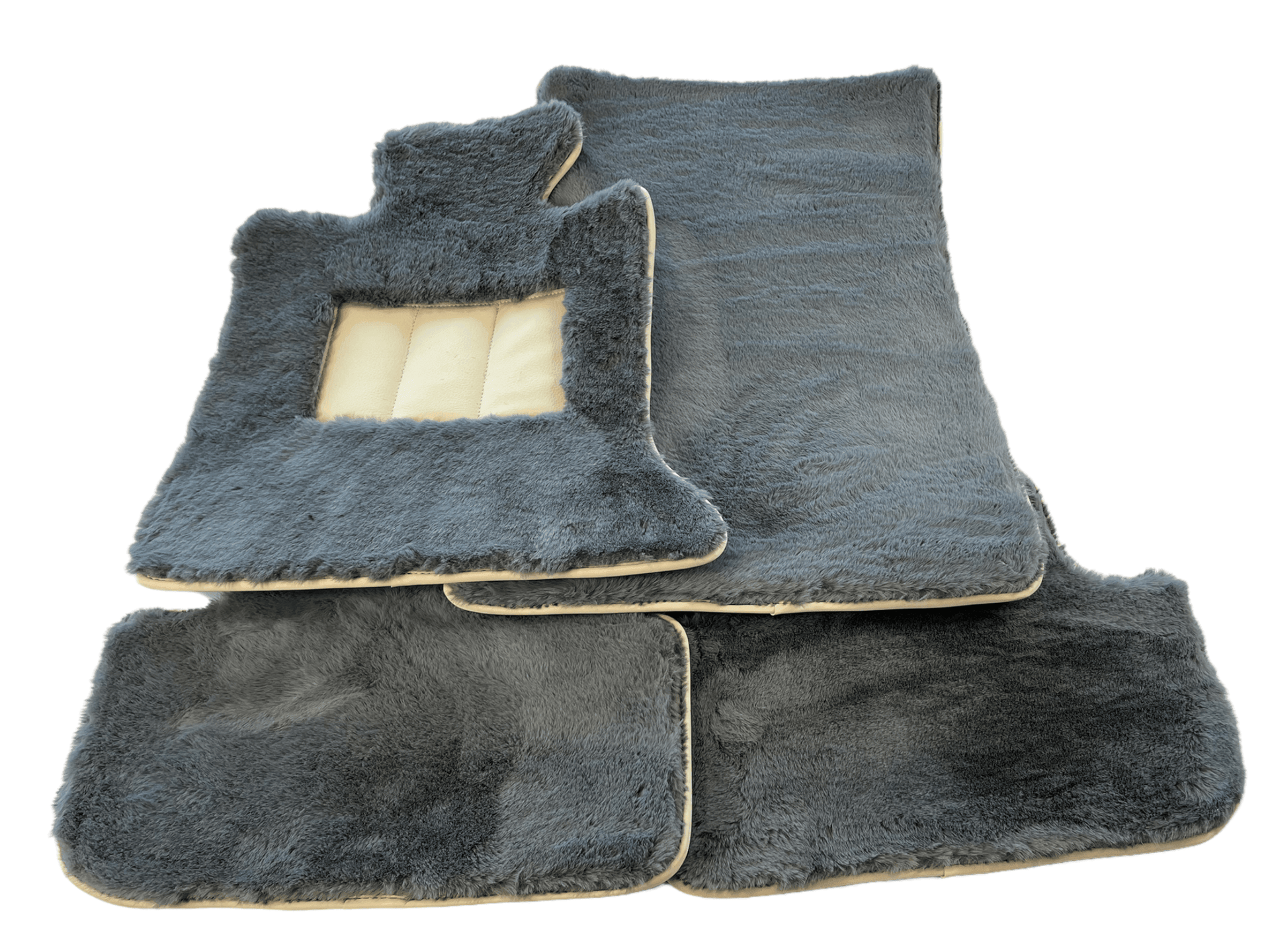 Sheepskin Floor Mats For Rolls Royce Shadow 1965-1977 Er56 Design Brand - AutoWin