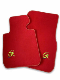 Red Floor Mats For BMW X5 Series F15 ROVBUT Brand Tailored Set Perfect Fit Green SNIP Collection - AutoWin