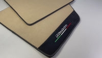 Tapetes de carro bege para Lamborghini Diablo 1990-2001 com couro Alcantara