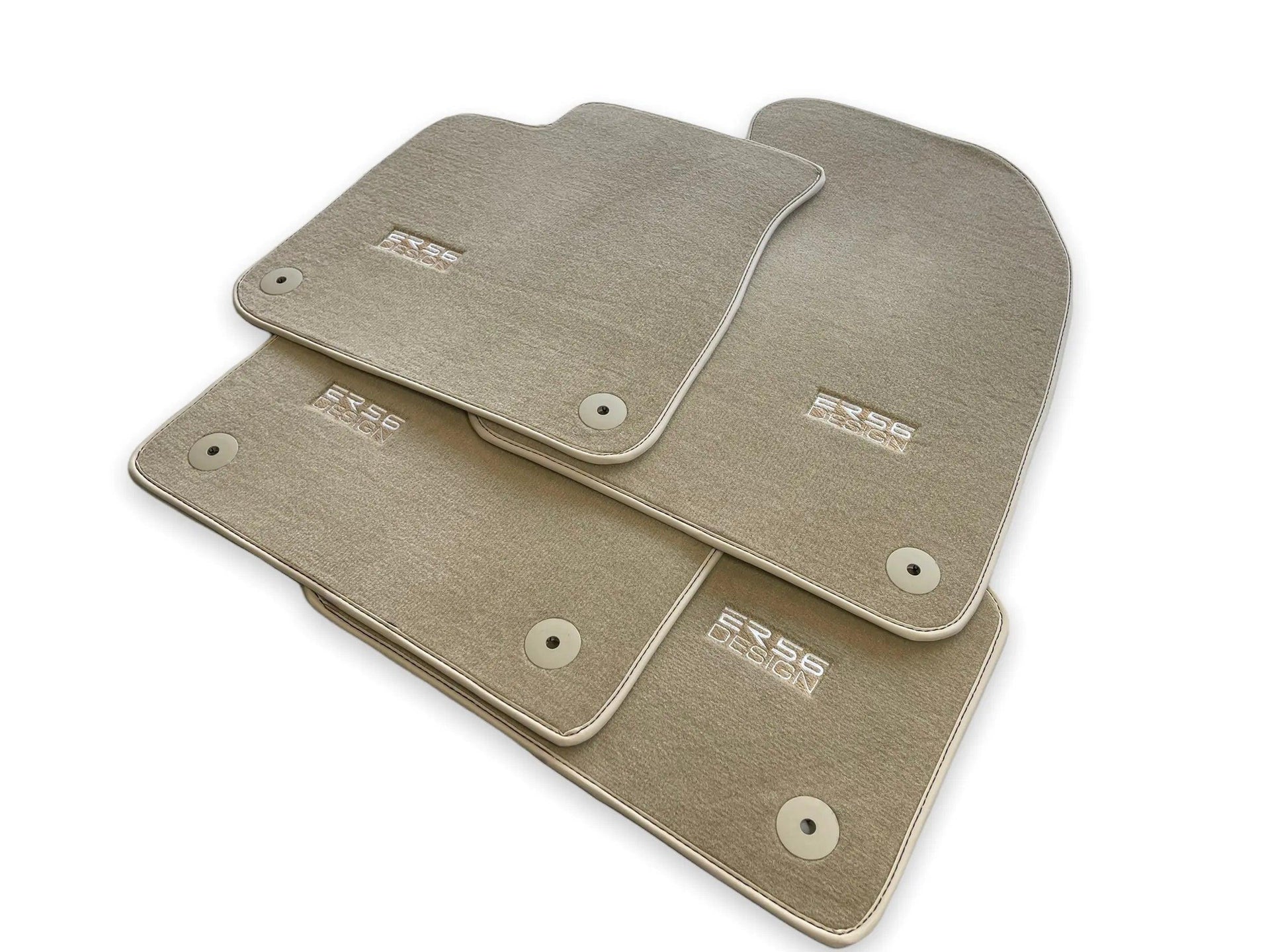 Beige Floor Mats for Audi A1 - 5-door Hatchback (2010-2018) | ER56 Design - AutoWin