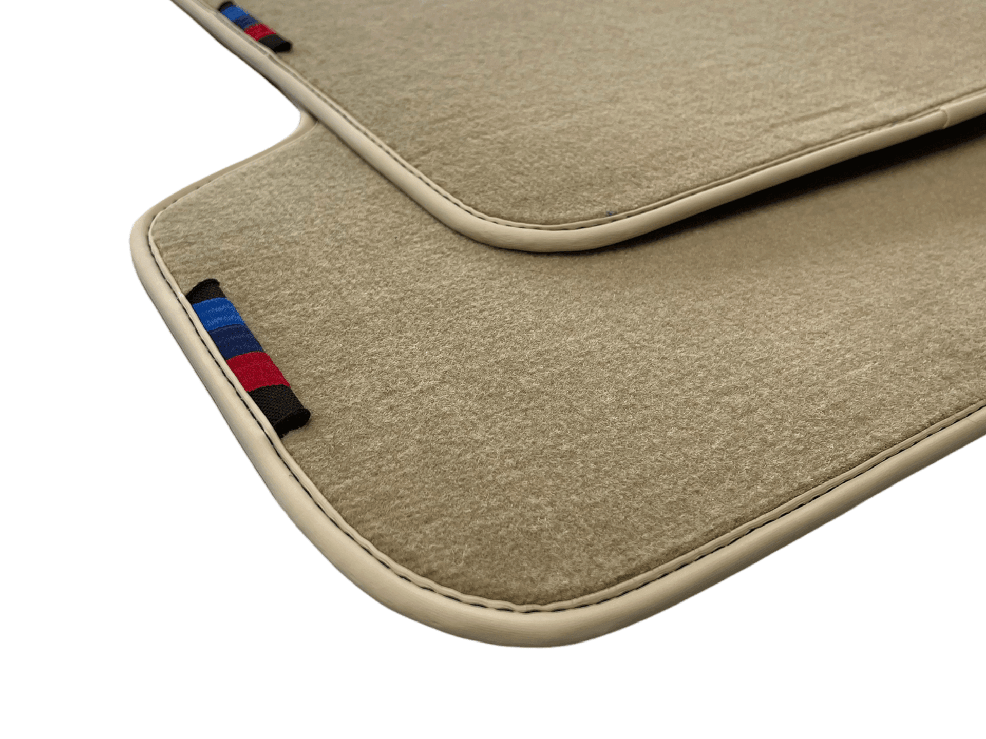 Beige Floor Mats For BMW M3 F80 Series With M Package AutoWin Brand - AutoWin