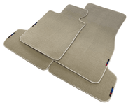 Beige Floor Mats For BMW M5 Series F90 With M Package AutoWin Brand - AutoWin