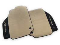 Beige Floor Mats For Ferrari F8 Tributo 2019-2022 With Alcantara Leather - AutoWin
