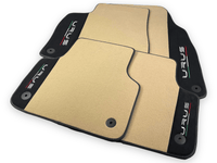 Beige Floor Mats For Lamborghini Urus With Alcantara Leather - AutoWin