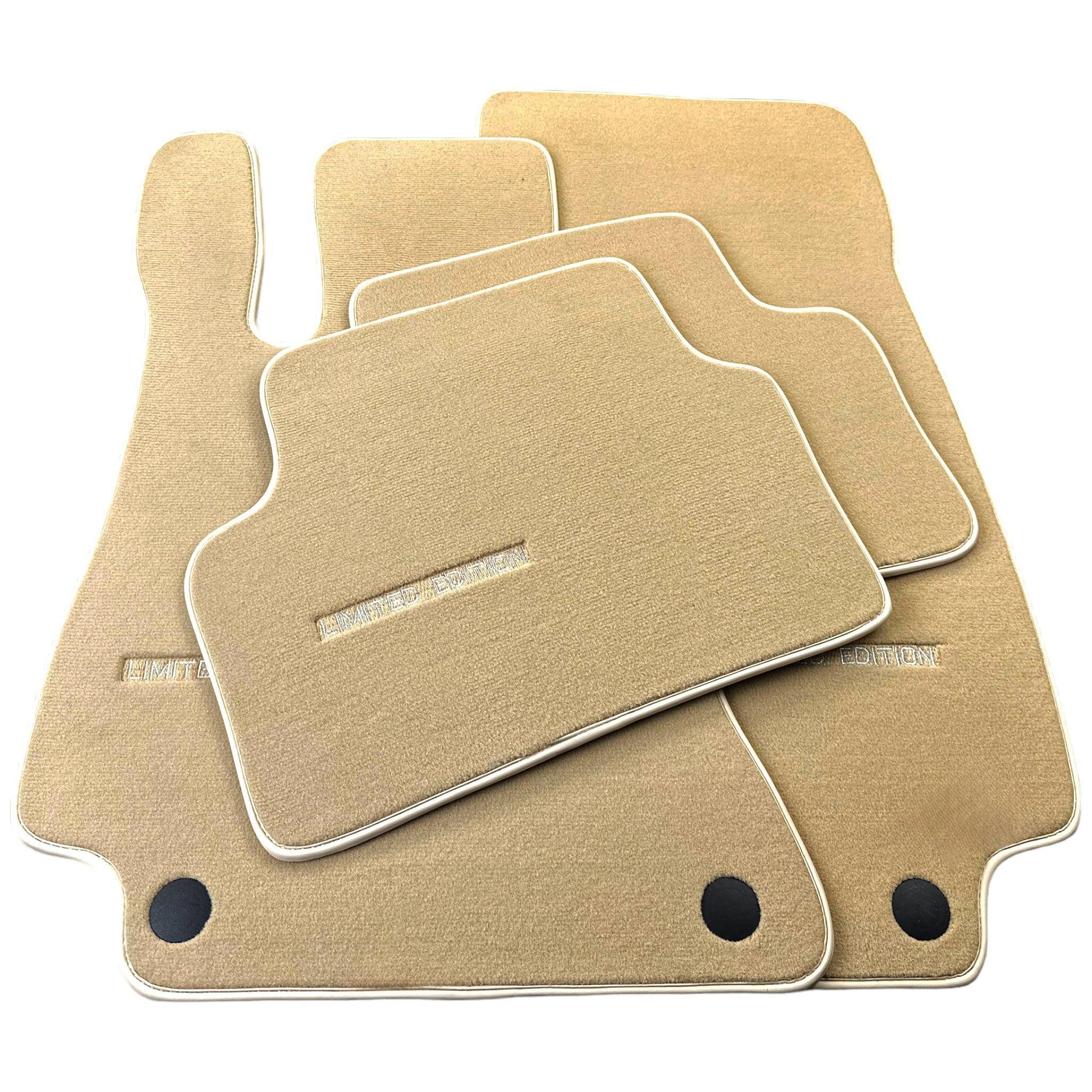 Beige Floor Mats For Mercedes Benz C-Class C204 Coupe (2011-2015) | Limited Edition - AutoWin