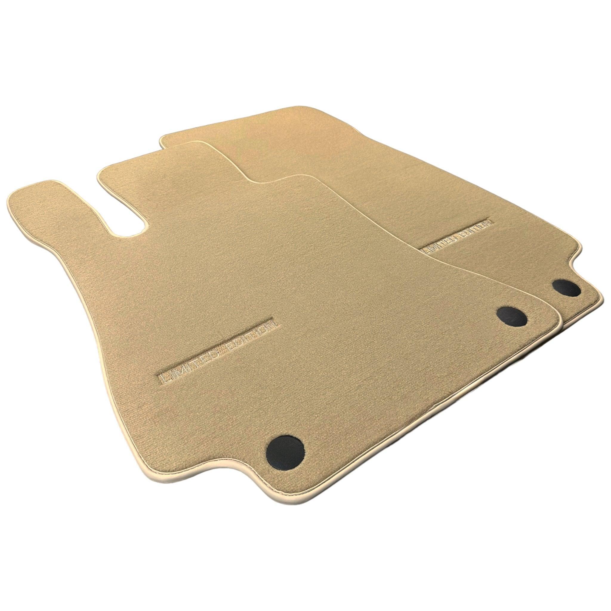 Beige Floor Mats For Mercedes Benz C-Class S205 Wagon (2014-2018) Hybrid | Limited Edition - AutoWin
