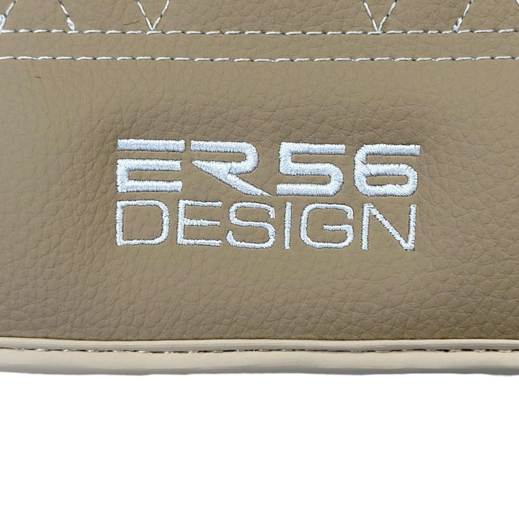 Beige Leather Floor Mats For BMW M5 E60 - AutoWin