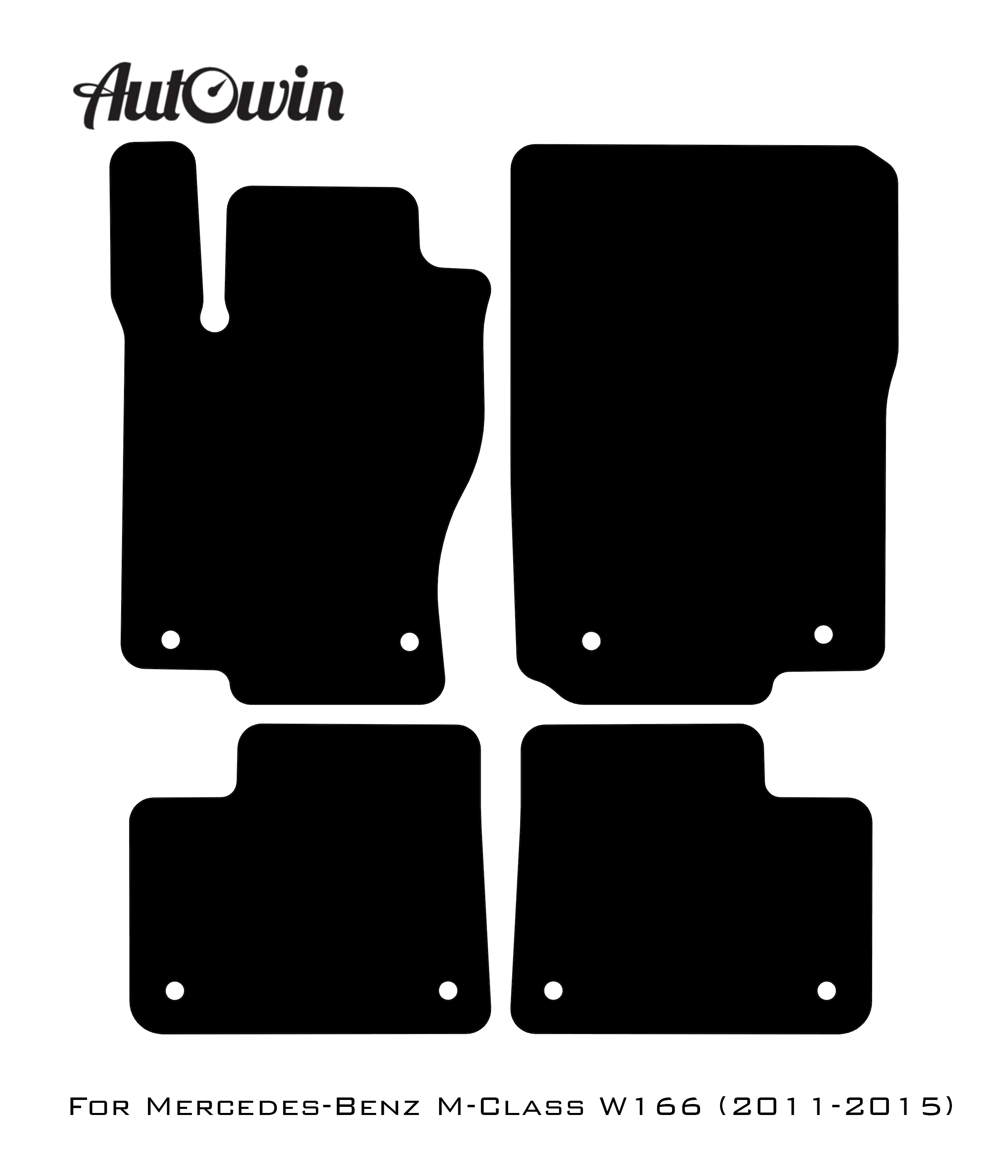 Beige Leather Floor Mats For Mercedes Benz M-Class W166 (2011-2015) | ER56 Design - AutoWin
