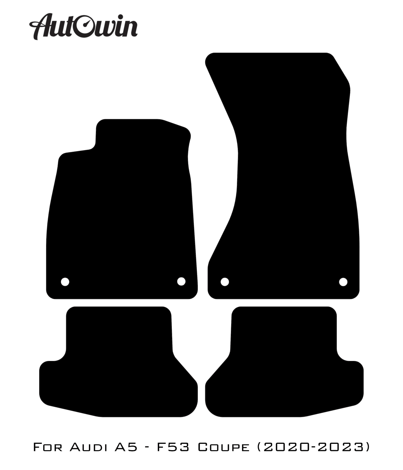 Black Floor Mats for Audi A5 - F53 Coupe (2020-2023) | No Steps - AutoWin