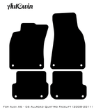 Black Floor Mats for Audi A6 - C6 Allroad Quattro Facelift (2008-2011) | No Steps - AutoWin
