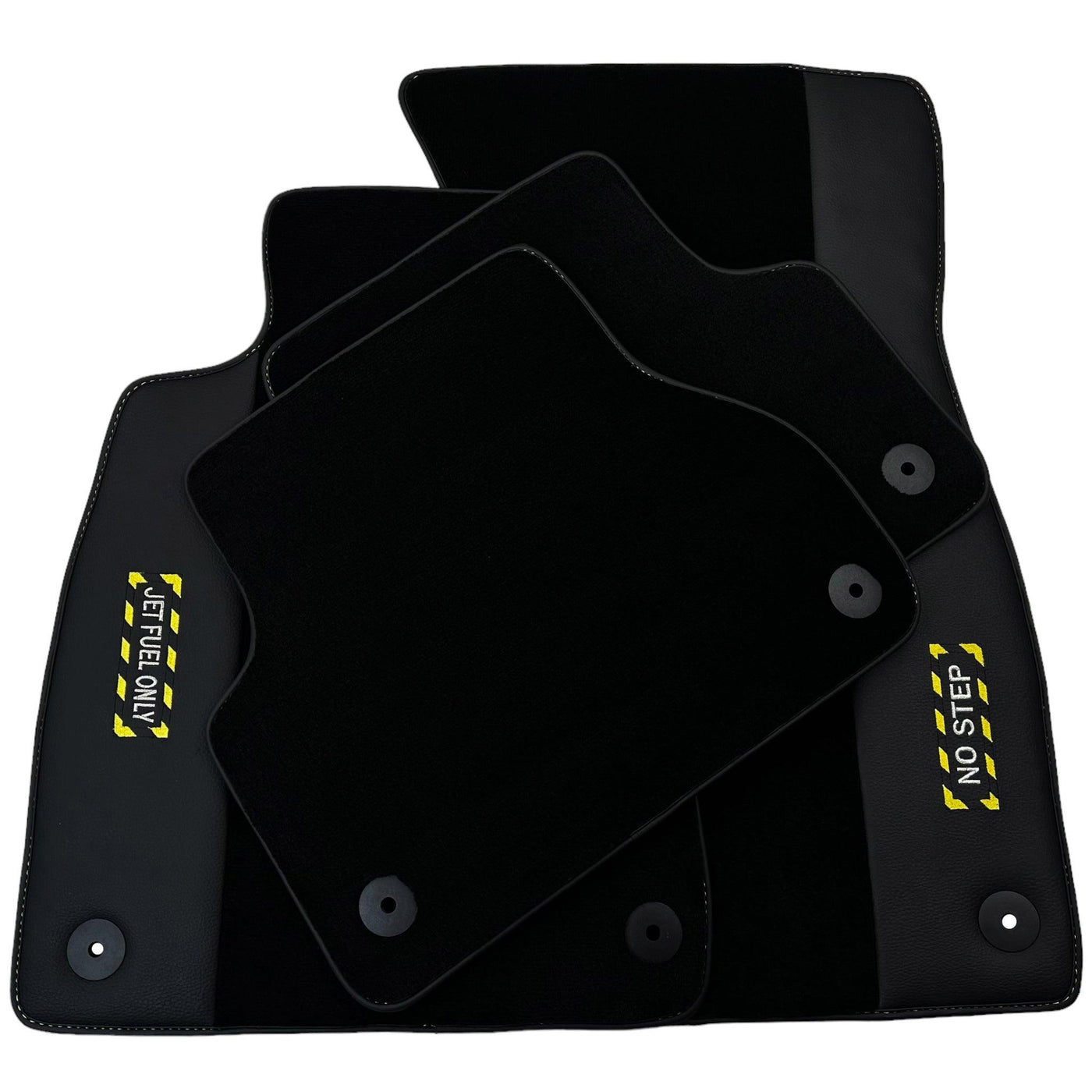 Black Floor Mats for Audi A6 - C6 Avant Long (2004-2008) | Fighter Jet Edition - AutoWin