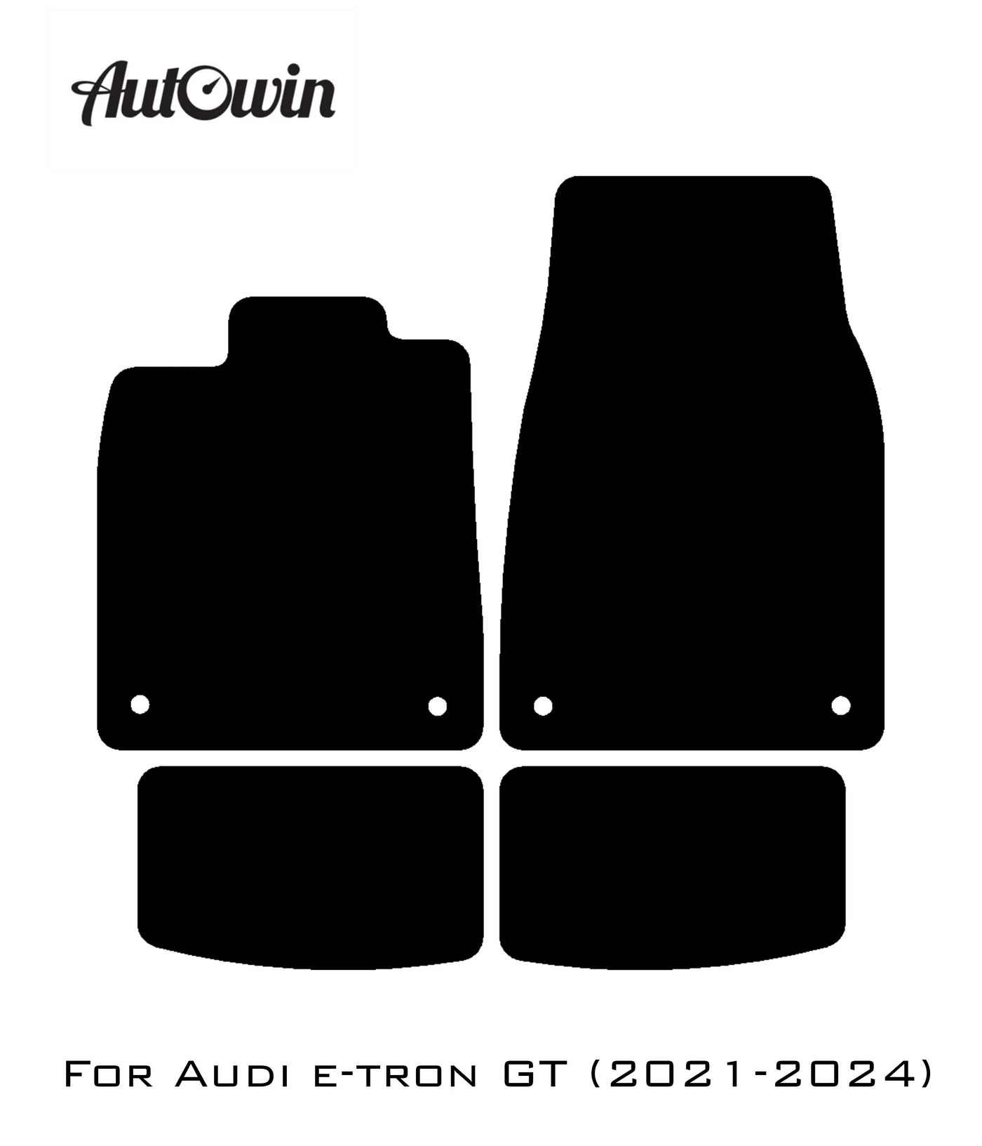 Black Floor Mats for Audi e-tron GT (2021-2024) | Fighter Jet Edition - AutoWin