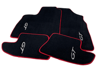 Black Floor Mats For Bentley Continental GT 2003–2011 With Red Trim - AutoWin