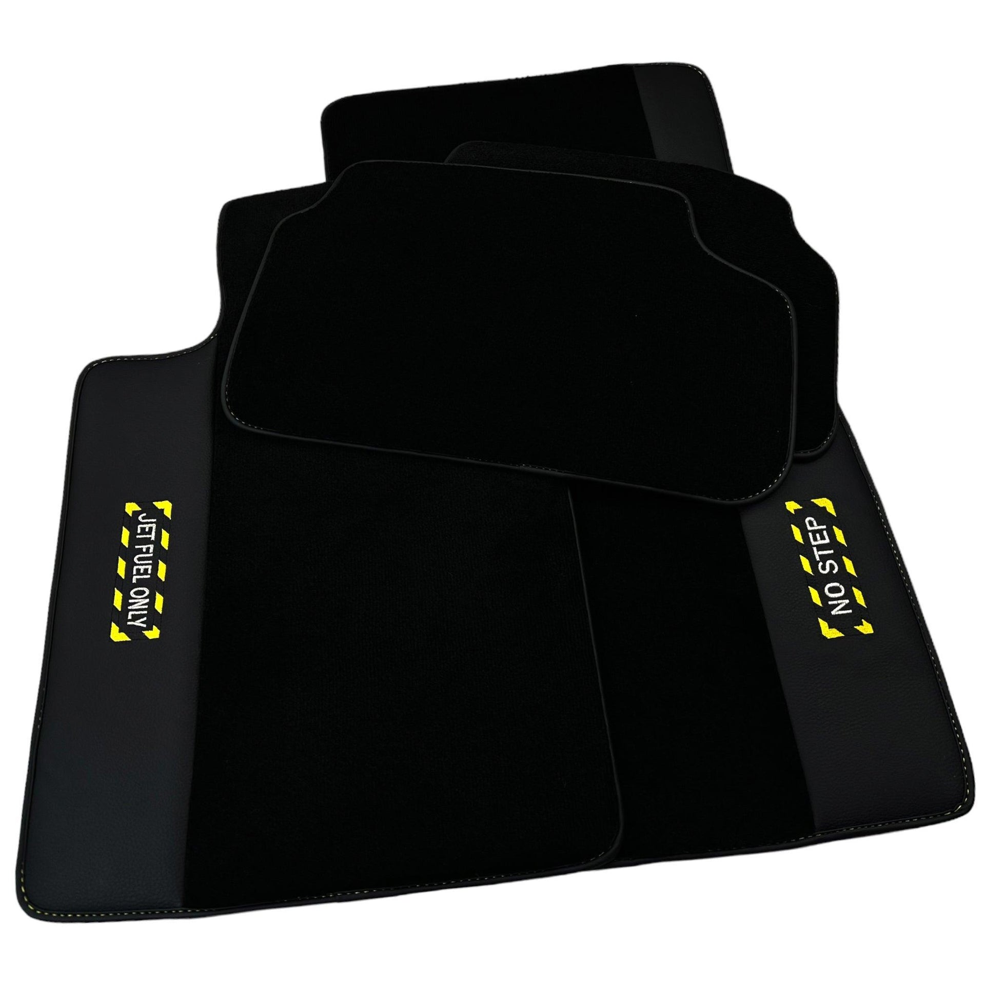 Black Floor Mats For BMW 2 Series F22 | Fighter Jet Edition - AutoWin