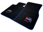Black Floor Mats For BMW 3 Series E36 4-door Sedan ER56 Design Limited Edition Blue Trim - AutoWin